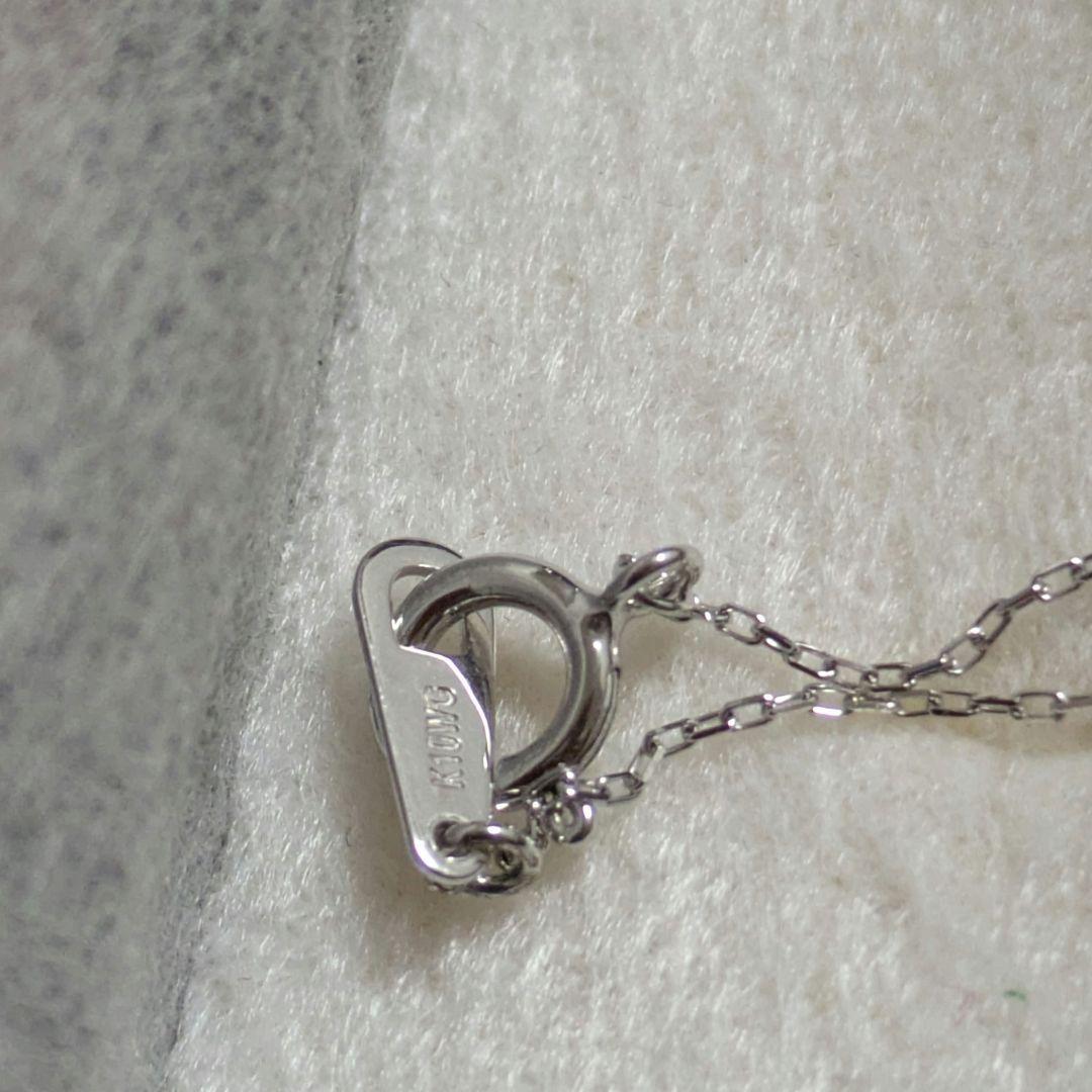 クミキョク✾k10 10金ホワイト一粒パールネックレス