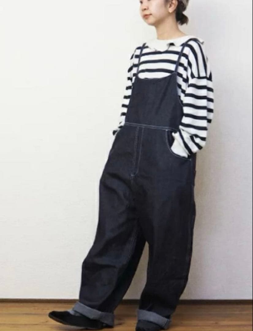 新品訳あり商品！NARU ナル 8ozムラデニム ノッポサロペット