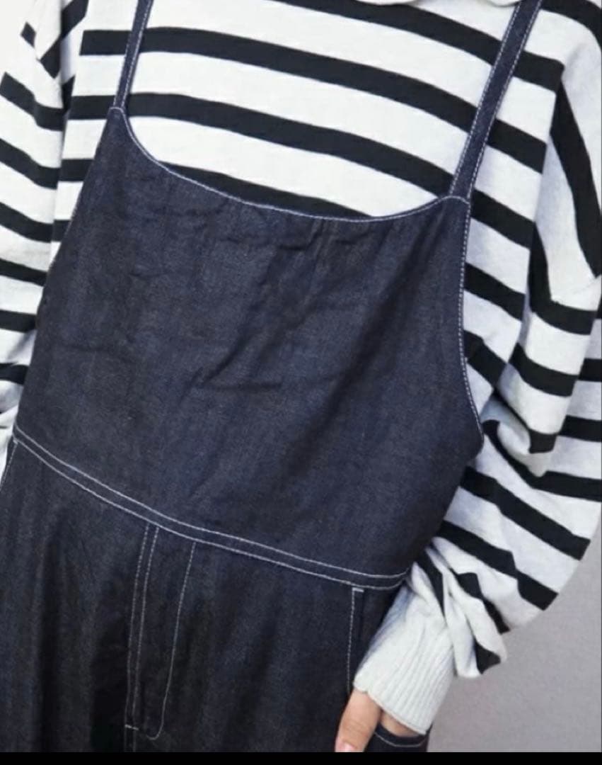 新品訳あり商品！NARU ナル 8ozムラデニム ノッポサロペット