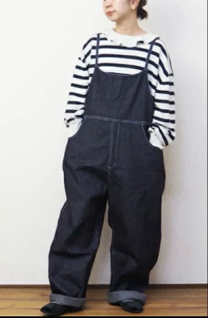 新品訳あり商品！NARU ナル 8ozムラデニム ノッポサロペット