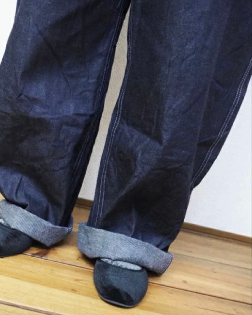 新品訳あり商品！NARU ナル 8ozムラデニム ノッポサロペット