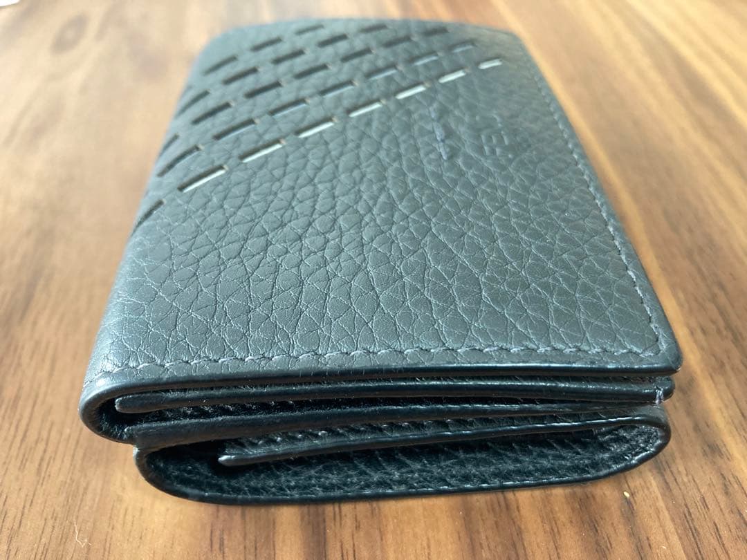 中古　フェンディ並行輸入品ダークグレー 三つ折り財布