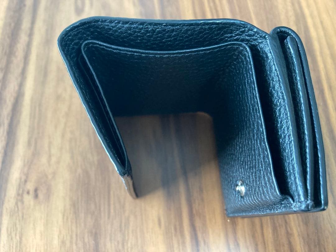 中古　フェンディ並行輸入品ダークグレー 三つ折り財布