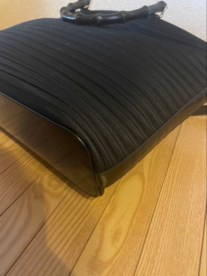 最終値下げ　グッチ バンブーハンドル トートバッグ・ハンドバッグ ブラック