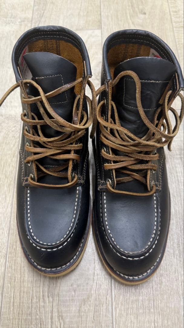 レッドウイングモックトゥブーツ9874 71/2（25.5cm ブラック犬タグ）