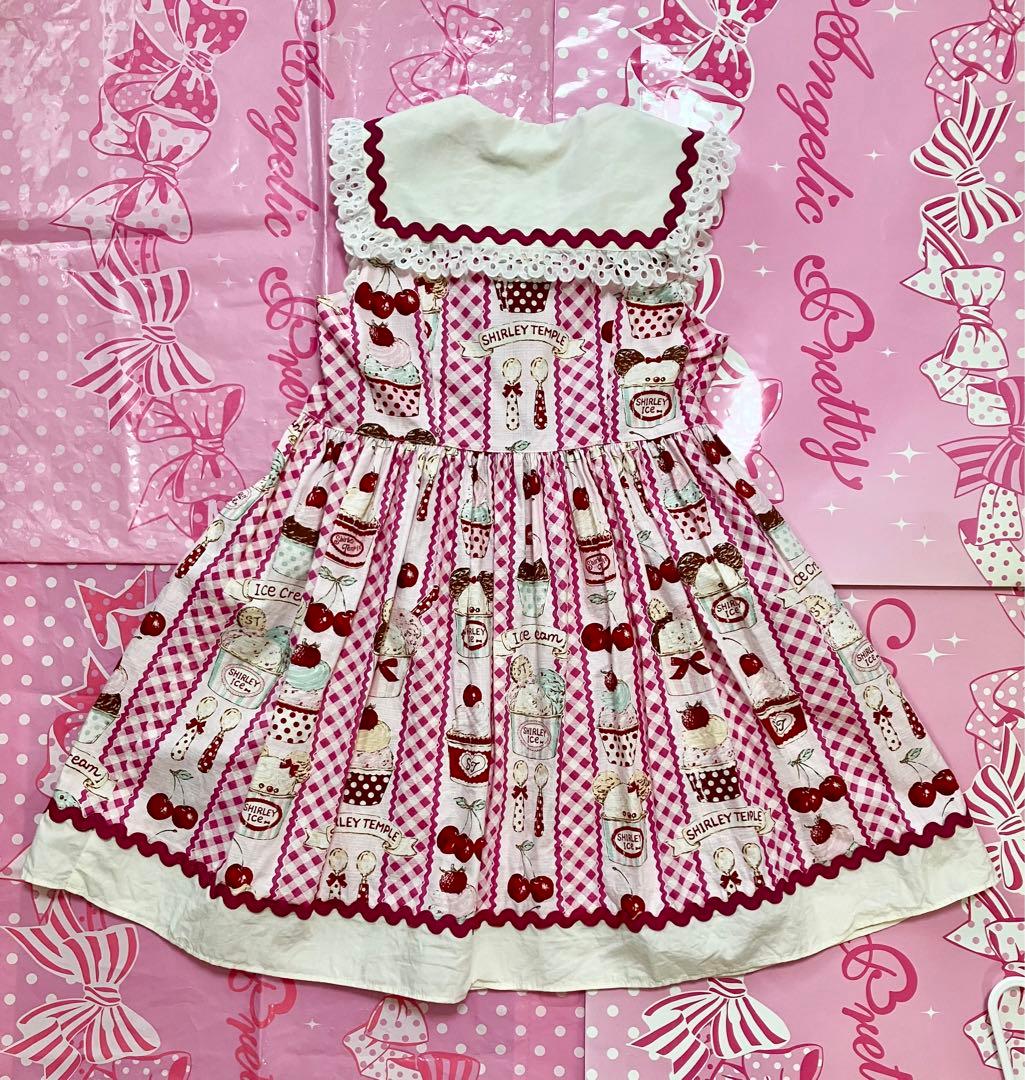 シャーリーテンプル 限定カップアイス ノースリーブワンピース セーラー 120