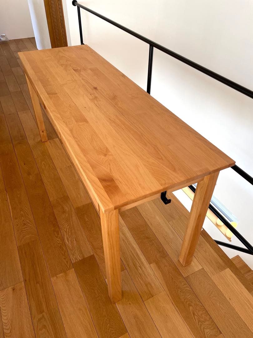 リビングデスク　勉強机　パソコンデスク　無垢材