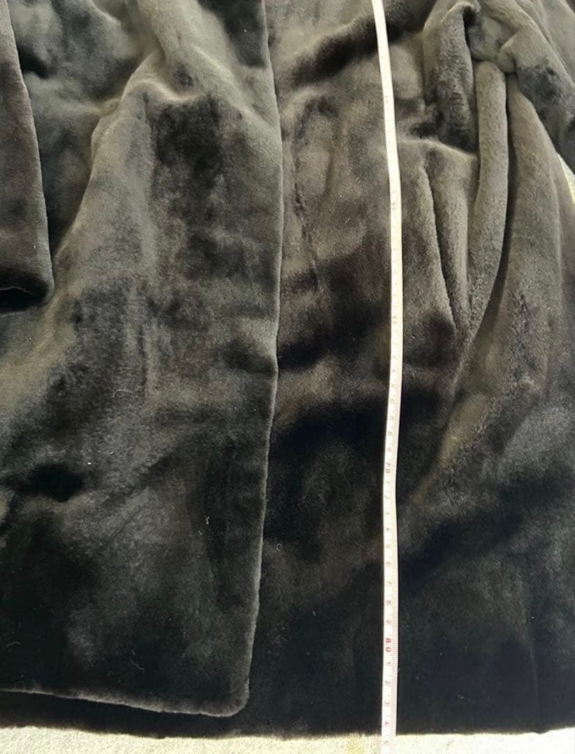 未使用サガフォックス銀タグ シェアードミンクコート黒