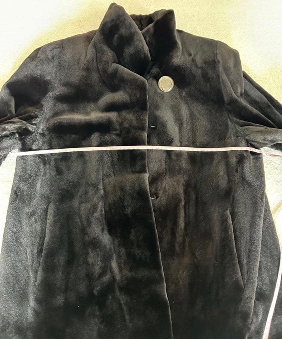 未使用サガフォックス銀タグ シェアードミンクコート黒