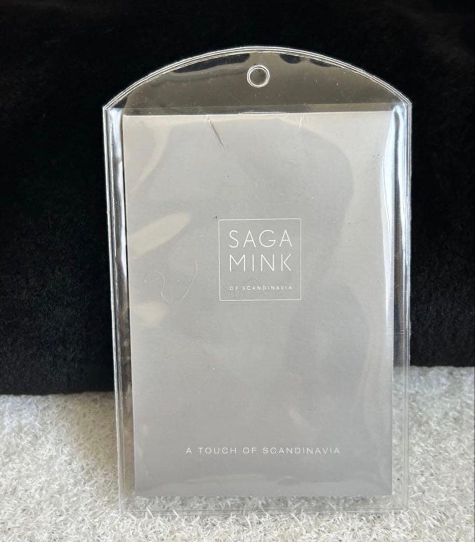 未使用サガフォックス銀タグ シェアードミンクコート黒