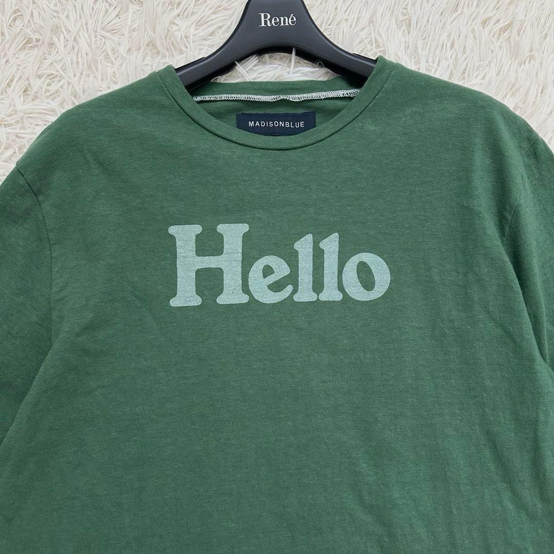 マディソンブルー 22AW ハッピープラスストア別注 Hello Tシャツ 緑