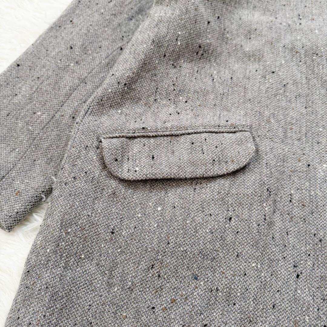 フィグロンドン リネン ウール混 ロングコート fig London Aライン