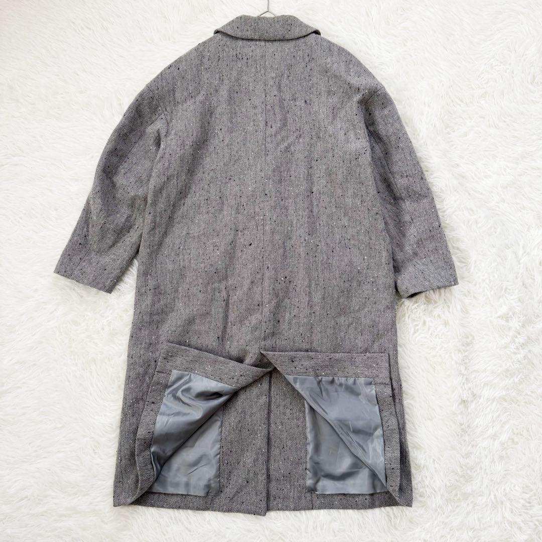 フィグロンドン リネン ウール混 ロングコート fig London Aライン