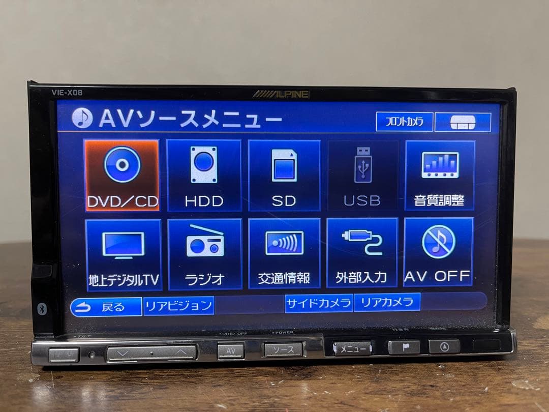 ALPINE VIE-X08地図2014年アルパインのリアカメラ
