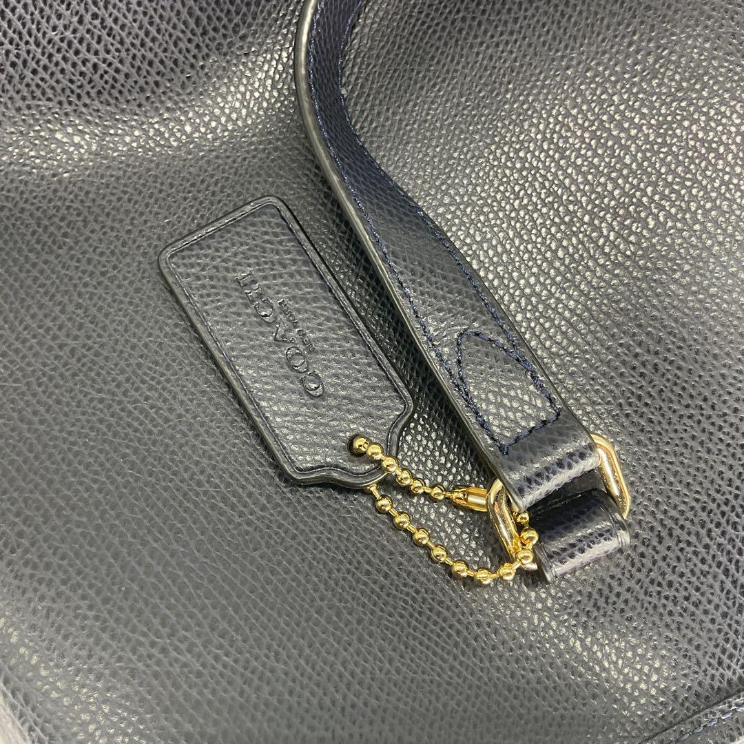 【美品】COACH トートバッグ ブラック レザー A4収納可