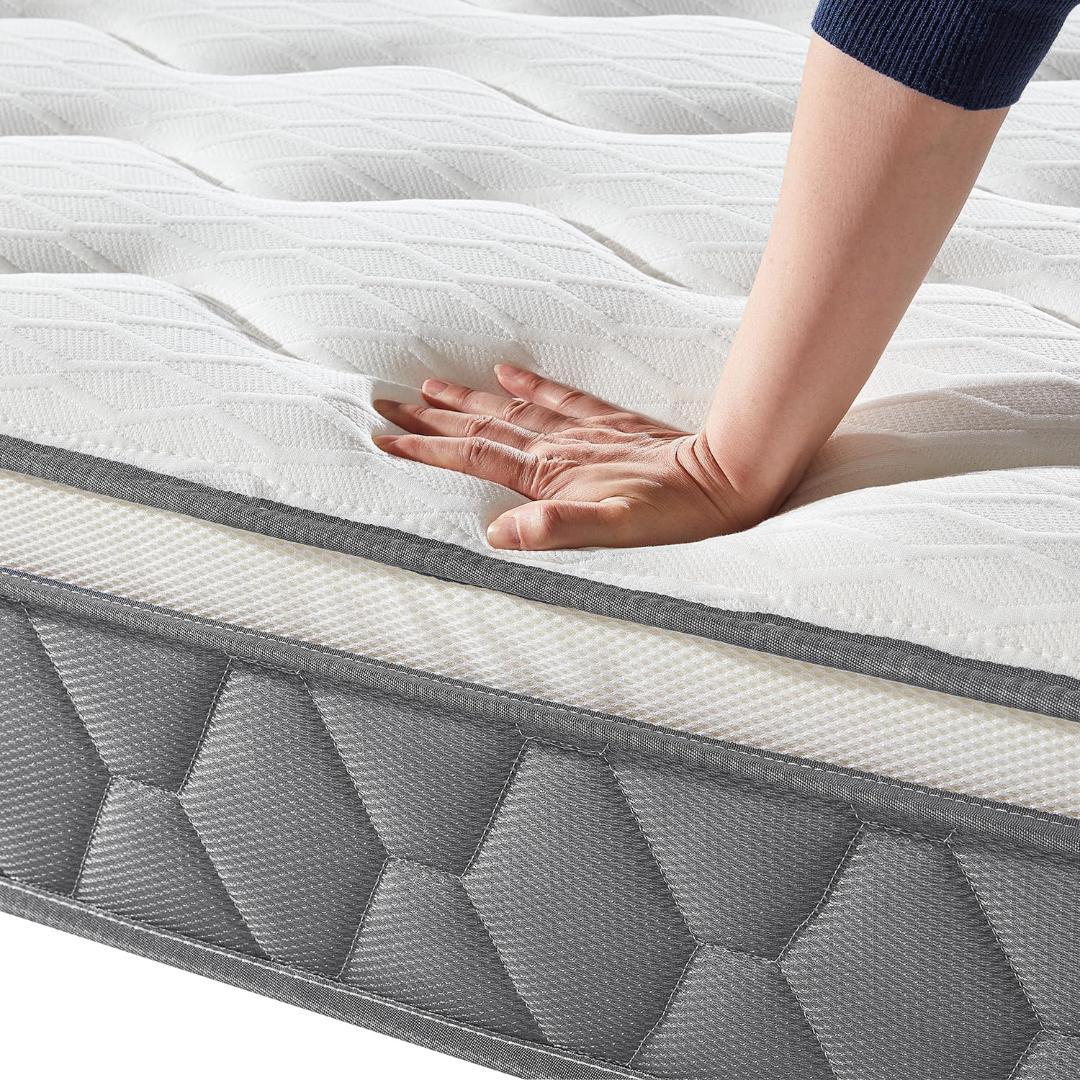 マットレス ダブル 極厚26cm 高反発 高密度ウレタン ポケットコイル式