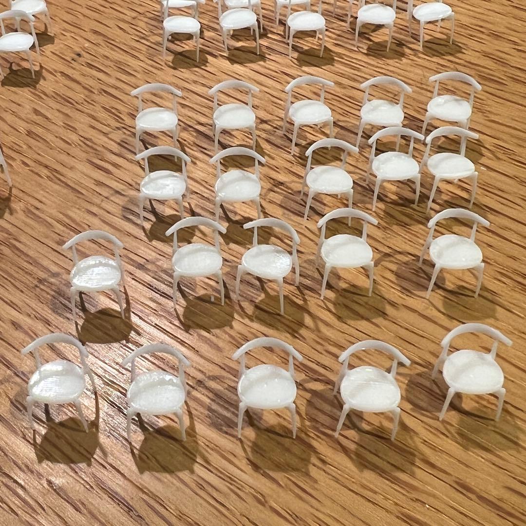 建築模型　エルボーチェア　1/50 100脚（以上）椅子