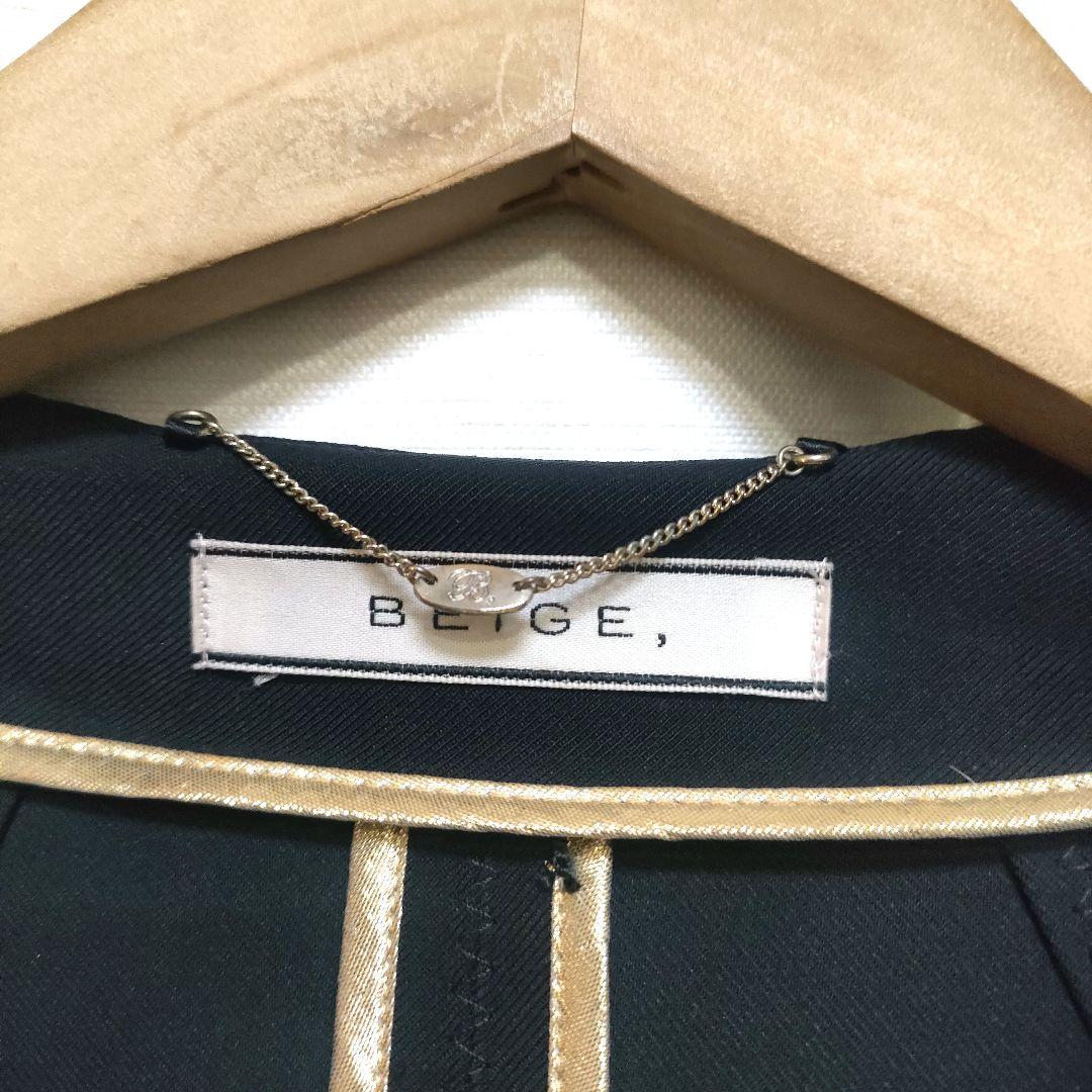 【美品】BEIGE ベイジ ノーカラージャケット テーラードジャケット