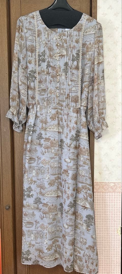 新品ローズティアラ22fabric 大きいサイズワンピース46定価38500