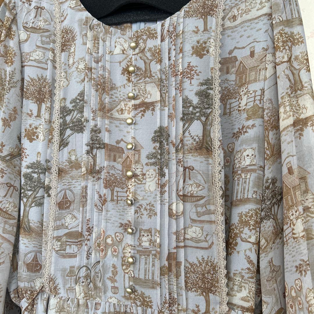 新品ローズティアラ22fabric 大きいサイズワンピース46定価38500