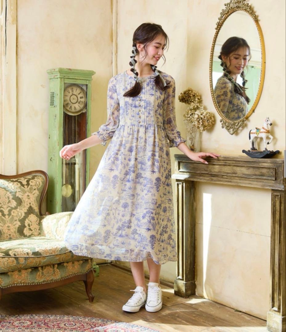 新品ローズティアラ22fabric 大きいサイズワンピース46定価38500