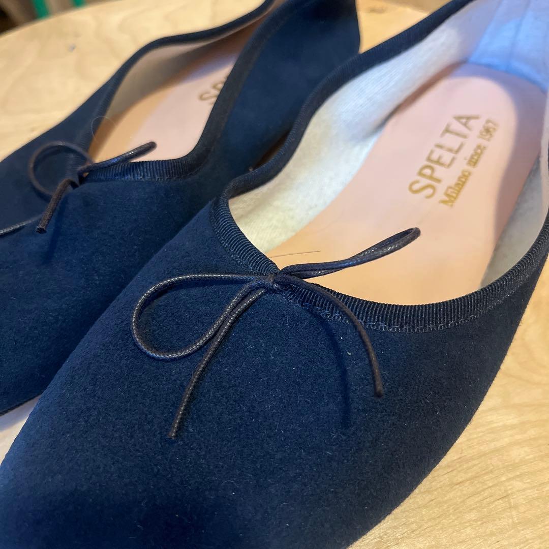 【Spick and Span 】【SPELTA】ベルベットバレエシューズ◆