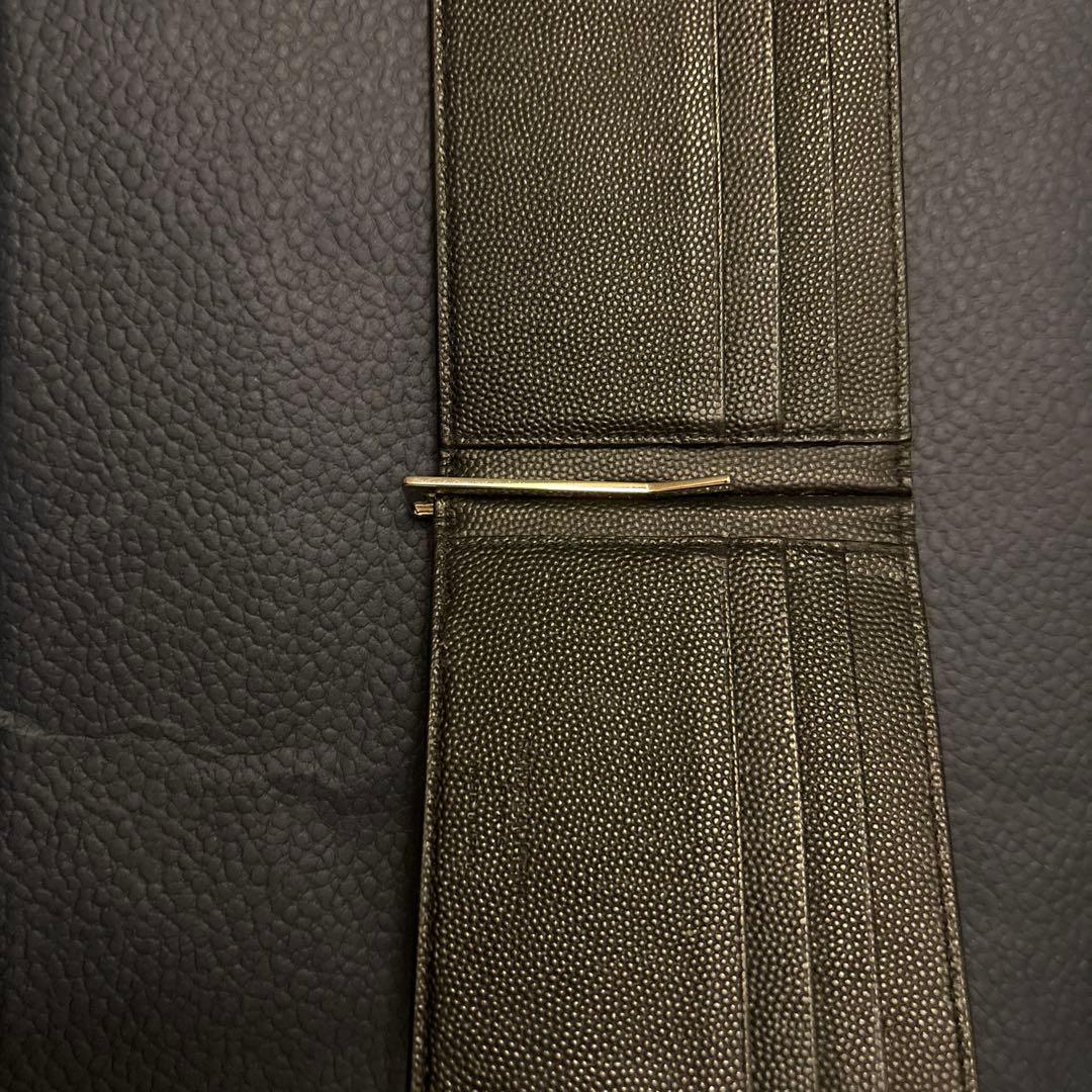 サンローラン ブラック レザー マネークリップ