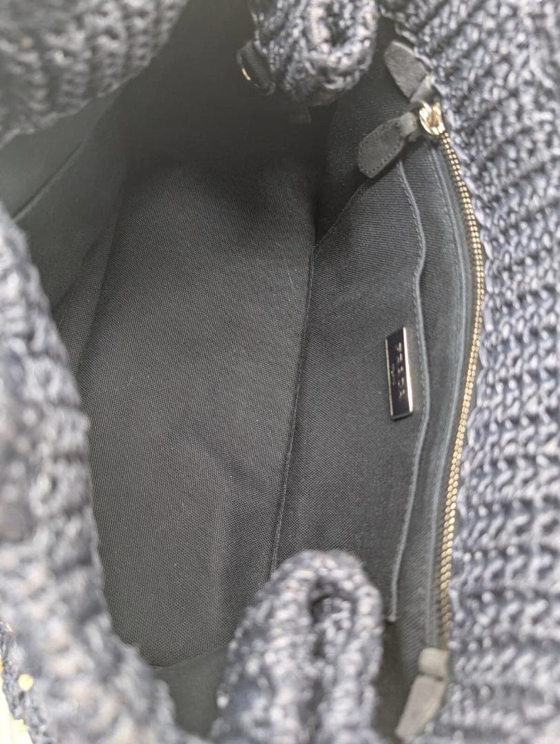 プラダ　ラフィア　かごバッグ　2WAY　ショルダートート