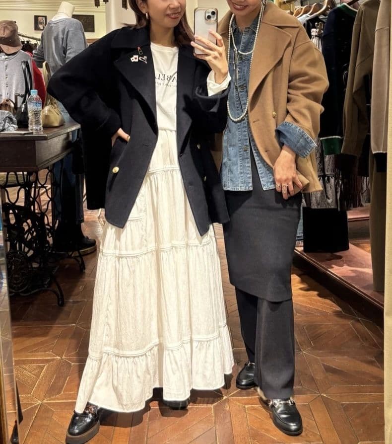 【LOUNGEDRESS】ミドルリバーコート　ネイビー