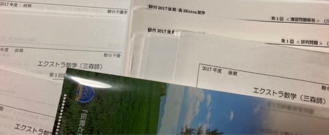 駿台 高2 高3 エクストラ数学α 井辺先生 三森先生 テスト プリント セット
