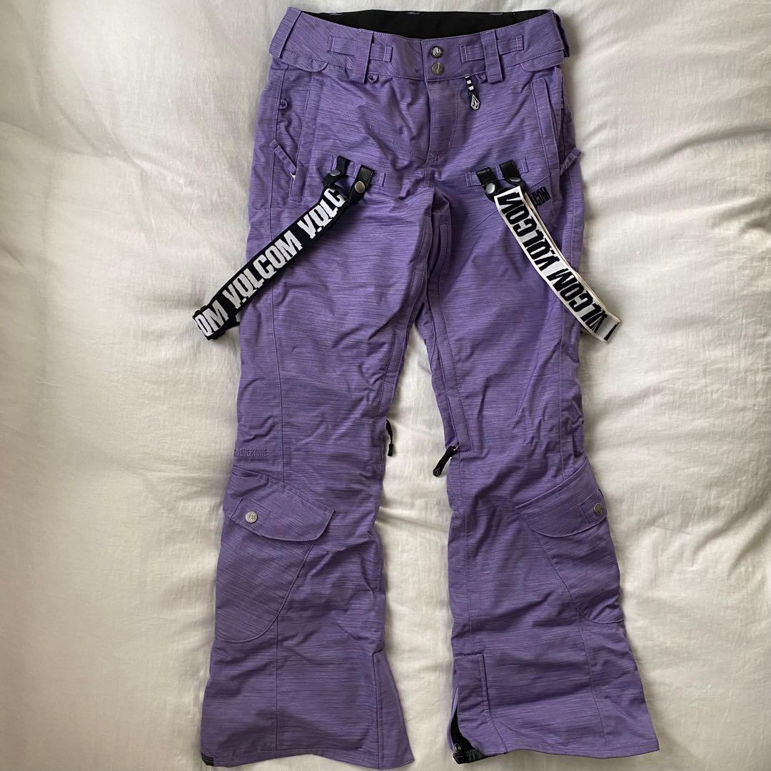 【一式セット】スノーボードウェア上ROXY下VOLCOM小物バッグ 全て込み