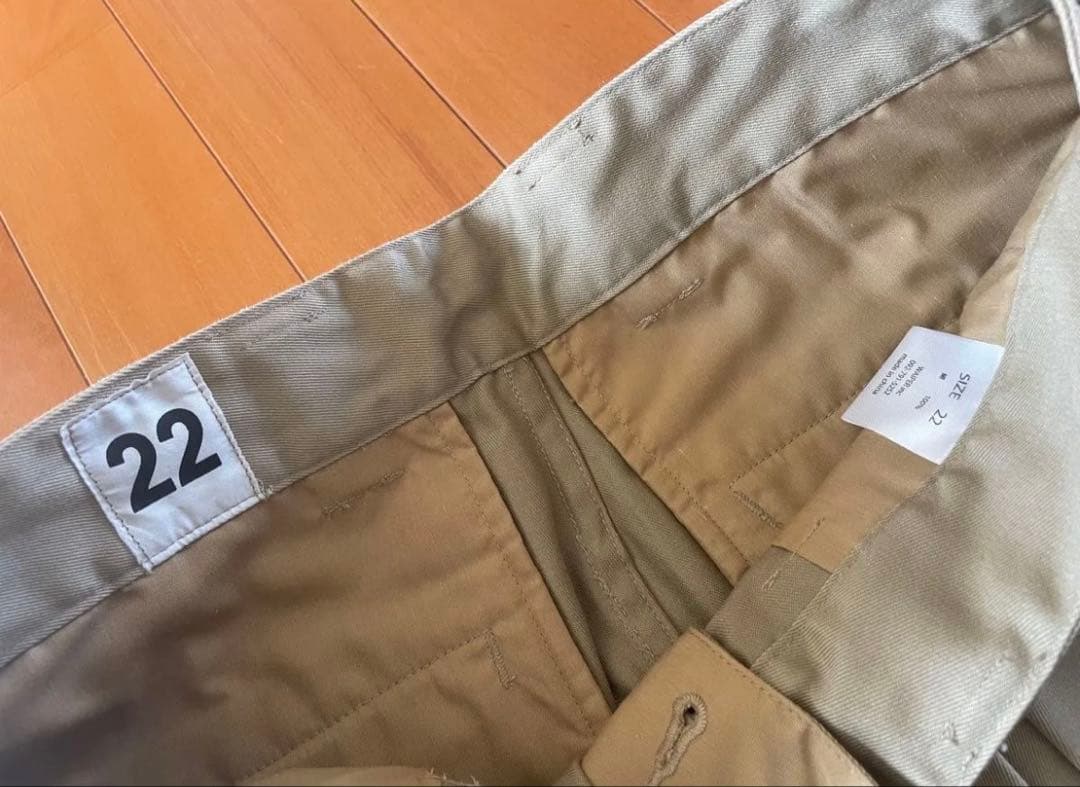 サイズ22 WAIPER M-52 ツータックWESTPOINT チノトラウザー