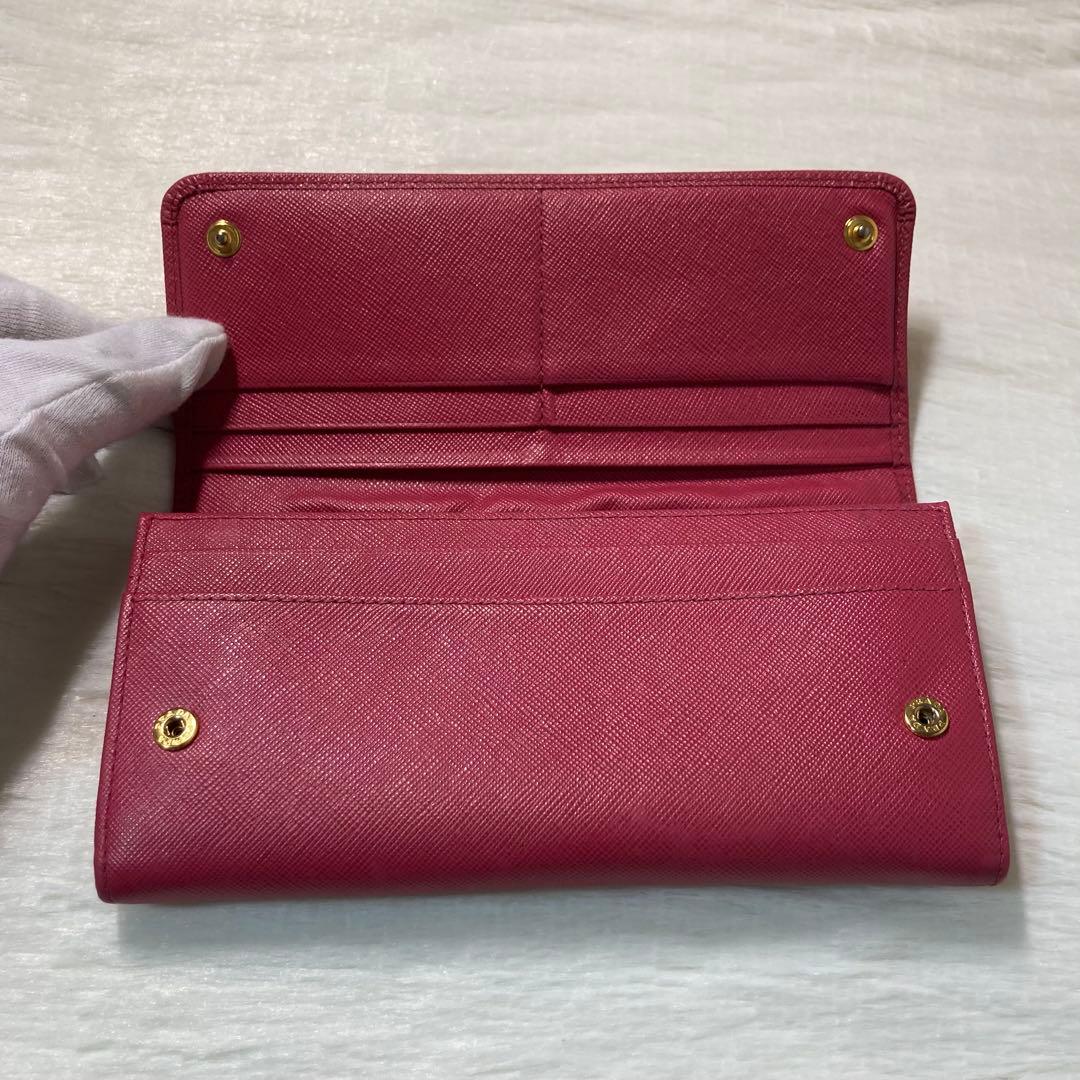 月末限定価格　PRADA プラダ　長財布　リボン　二つ折り　ピンク　箱付き　人気