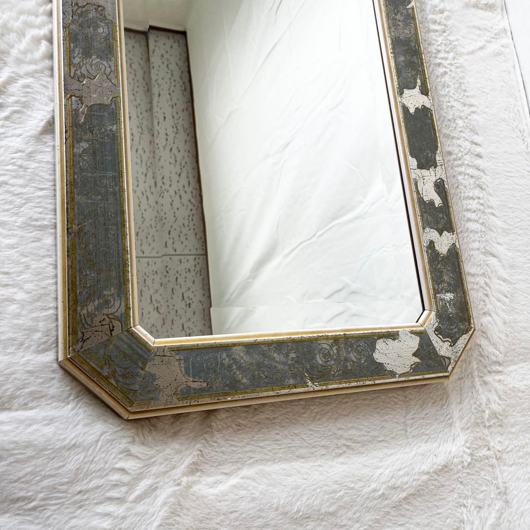 ✨イタリア製✨ウォールミラー 八角形 壁掛け鏡