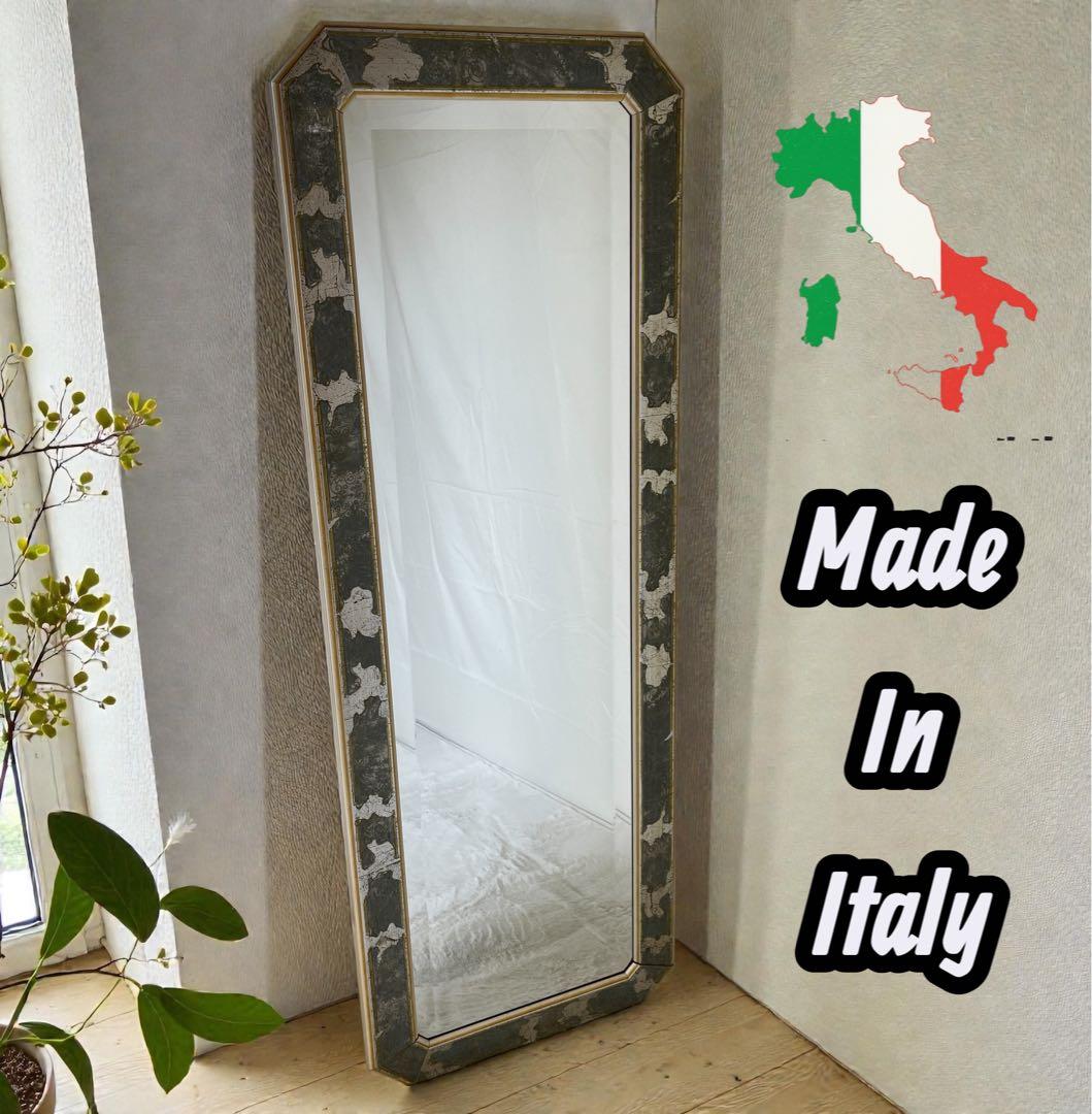 ✨イタリア製✨ウォールミラー 八角形 壁掛け鏡