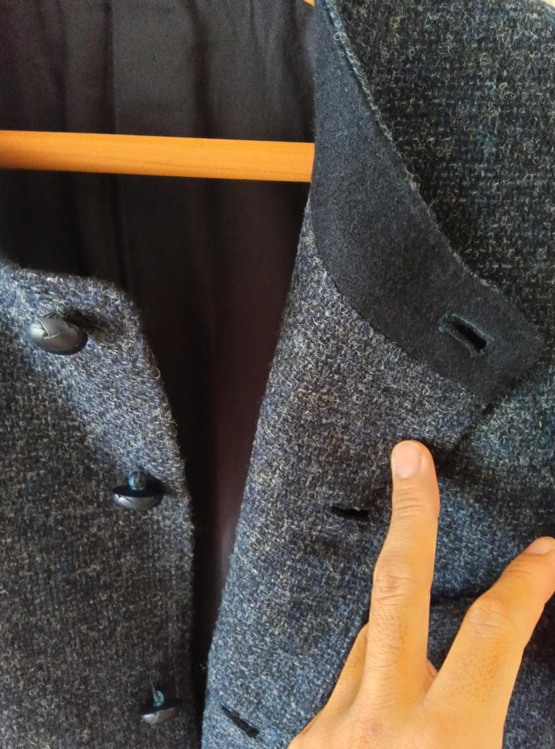 【美品】Papas ノーカラー バンドカラージャケット　Mサイズ(38)