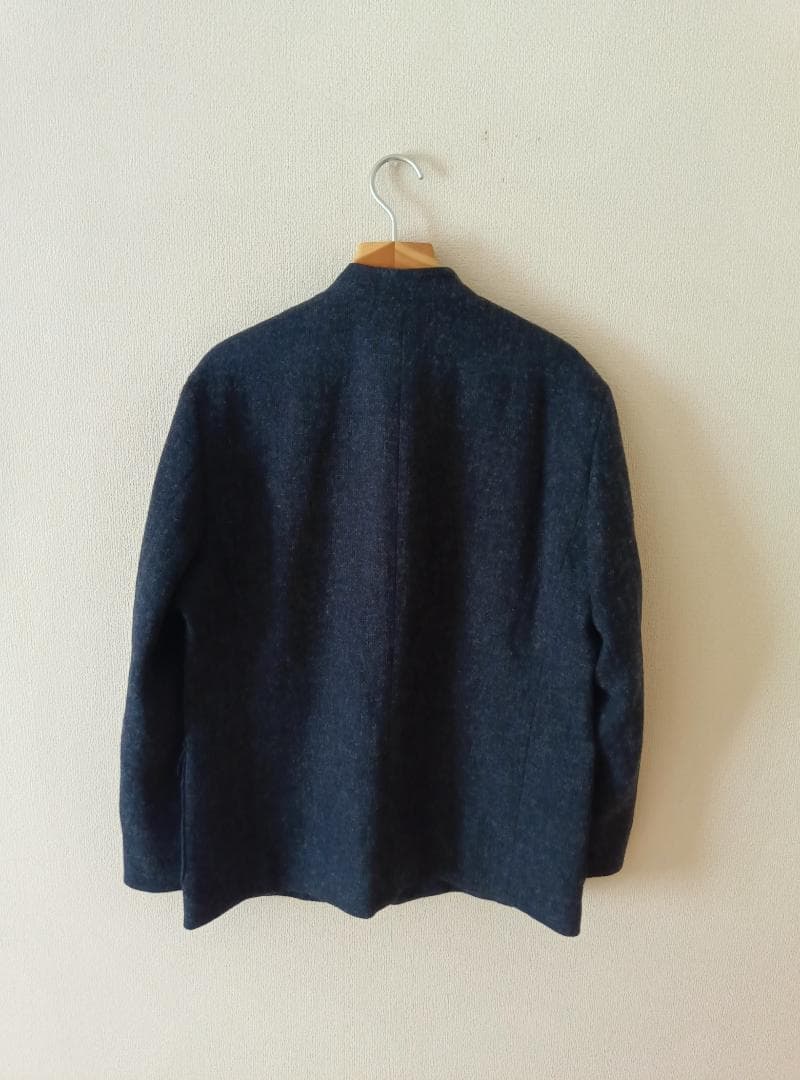 【美品】Papas ノーカラー バンドカラージャケット　Mサイズ(38)