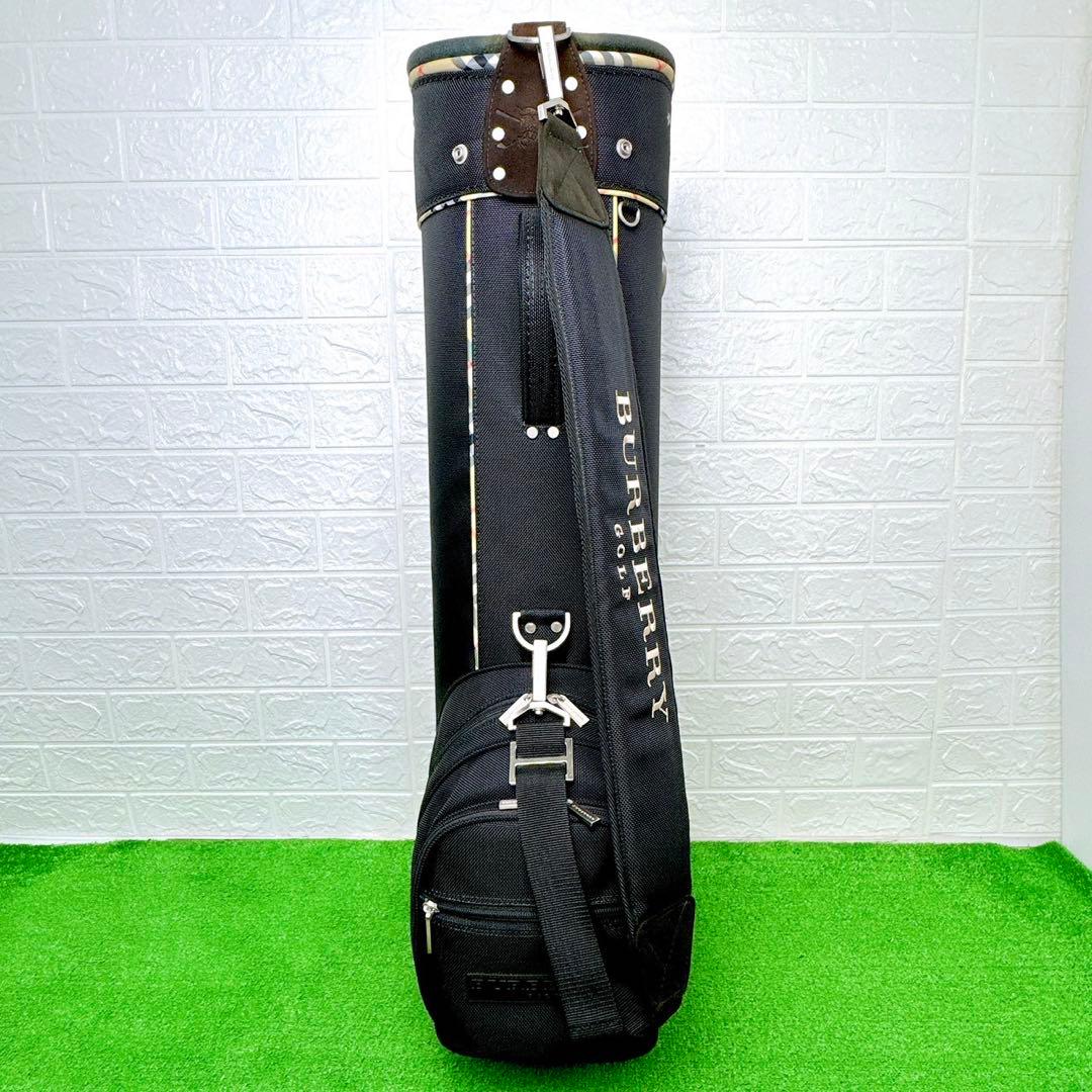 希少☆ バーバリー BURBERRY キャディバッグ ゴルフ 黒 ノバチェック