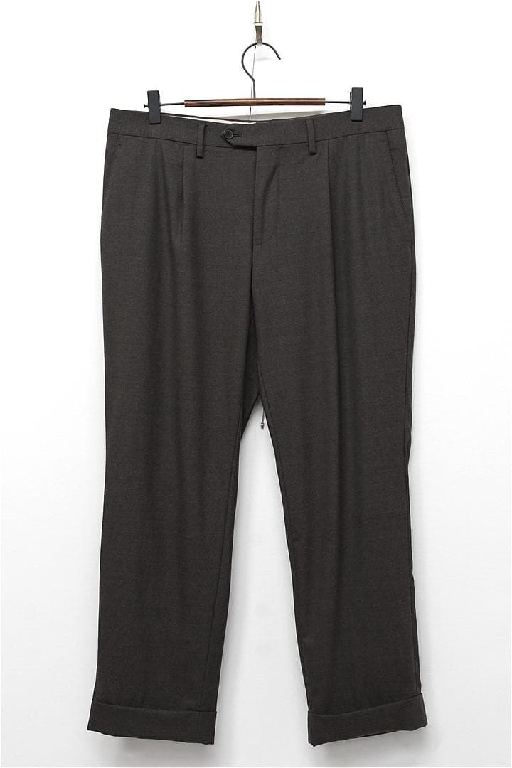 I480/LARDINI スーツ 段返り3つボタン 本切羽 ストレッチ 46 茶