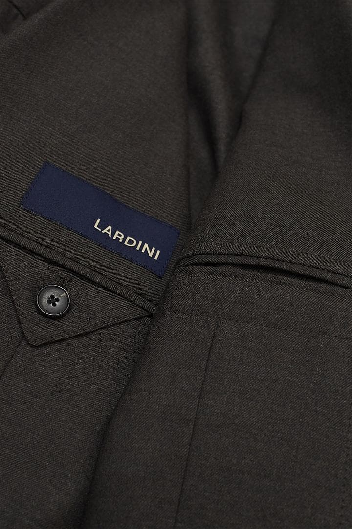 I480/LARDINI スーツ 段返り3つボタン 本切羽 ストレッチ 46 茶