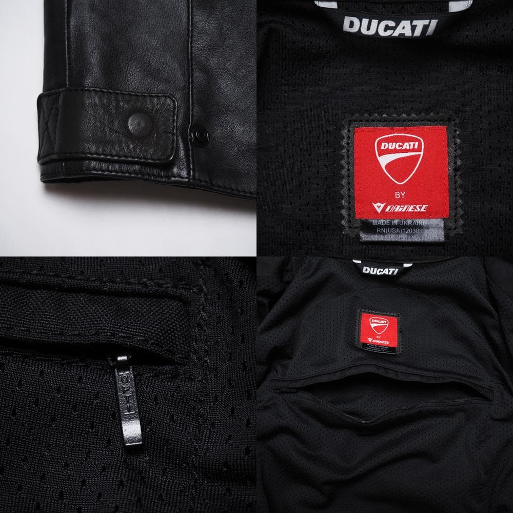 DUCATI DAINESE シングルライダースジャケット ブラック XL相当