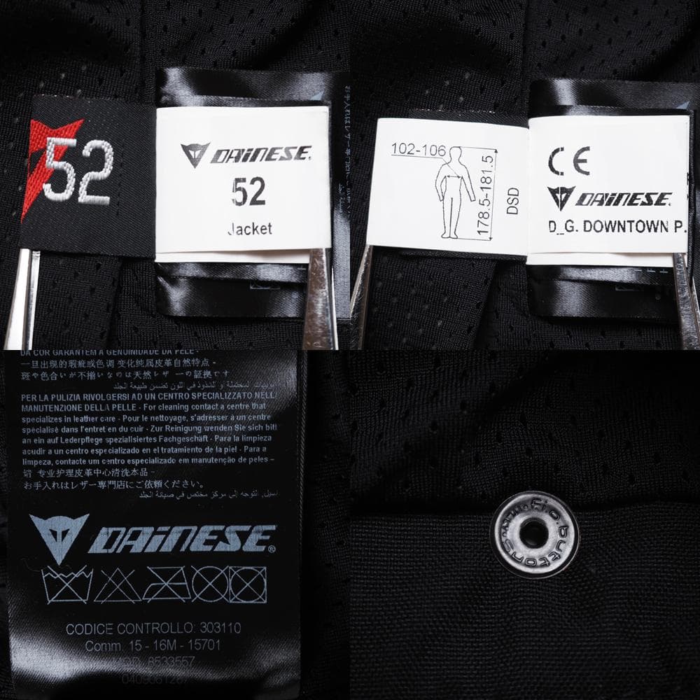 DUCATI DAINESE シングルライダースジャケット ブラック XL相当