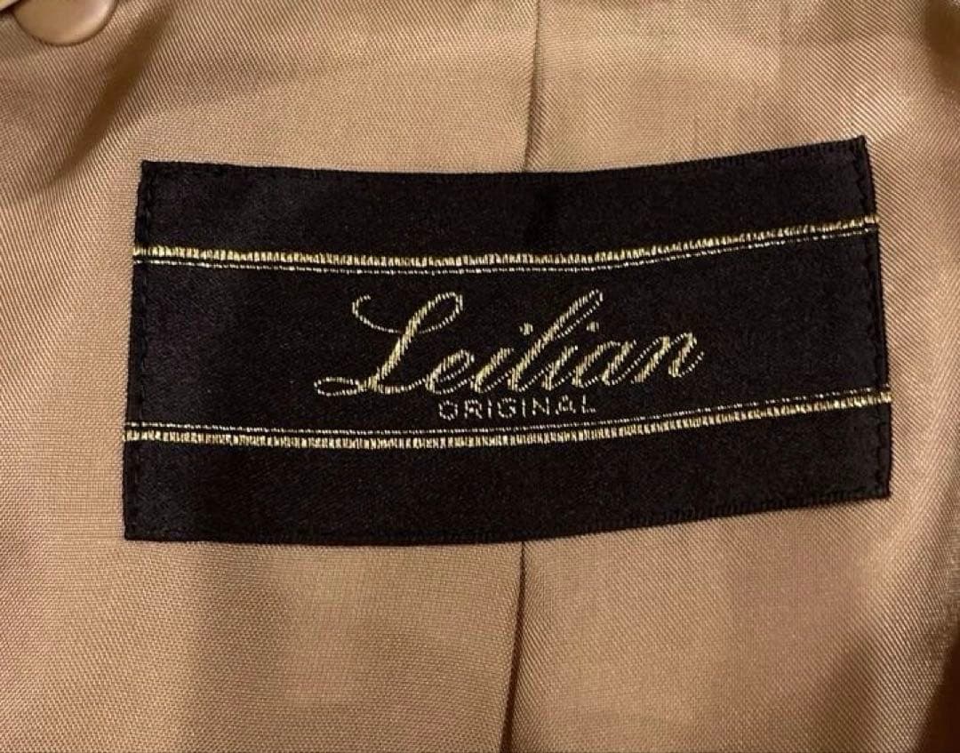 Leitian ロロピアーナ生地 ファー付きケープ風コート カラー　ベージュ