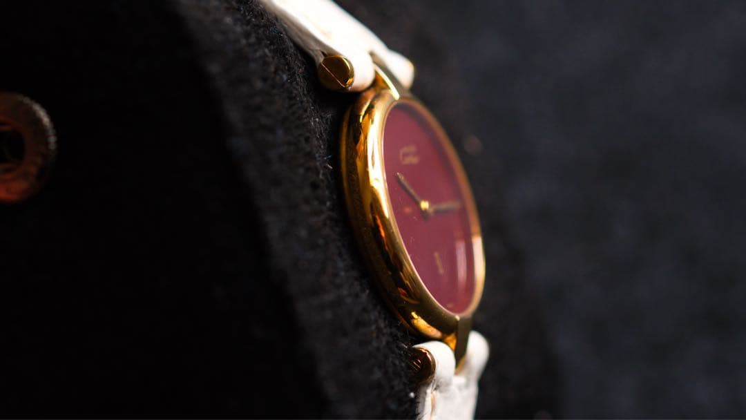 カルティエ QZ マストヴァンドーム SV925 ブラウン系文字盤 レディース