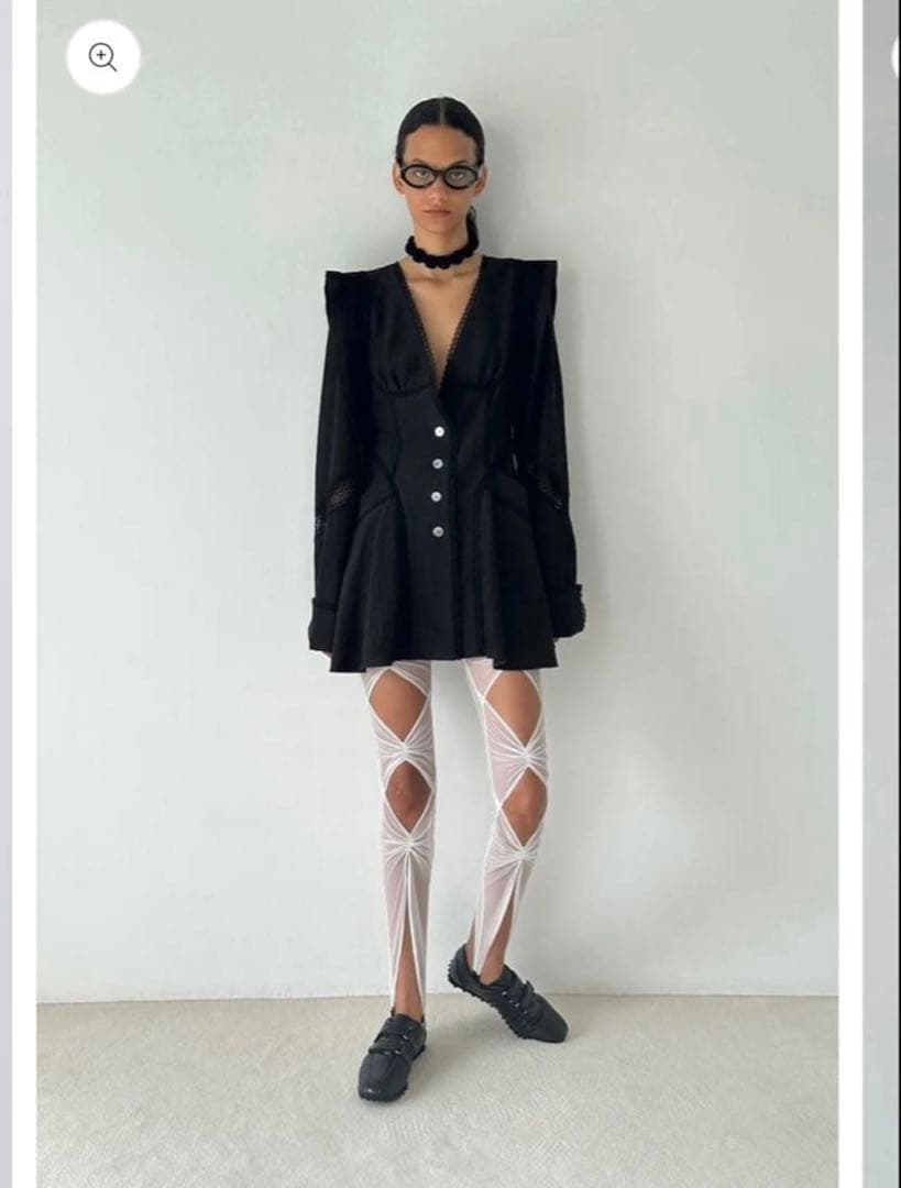 【本田翼さん着用】FETICO 25SS LACE-PANELEDJACKET