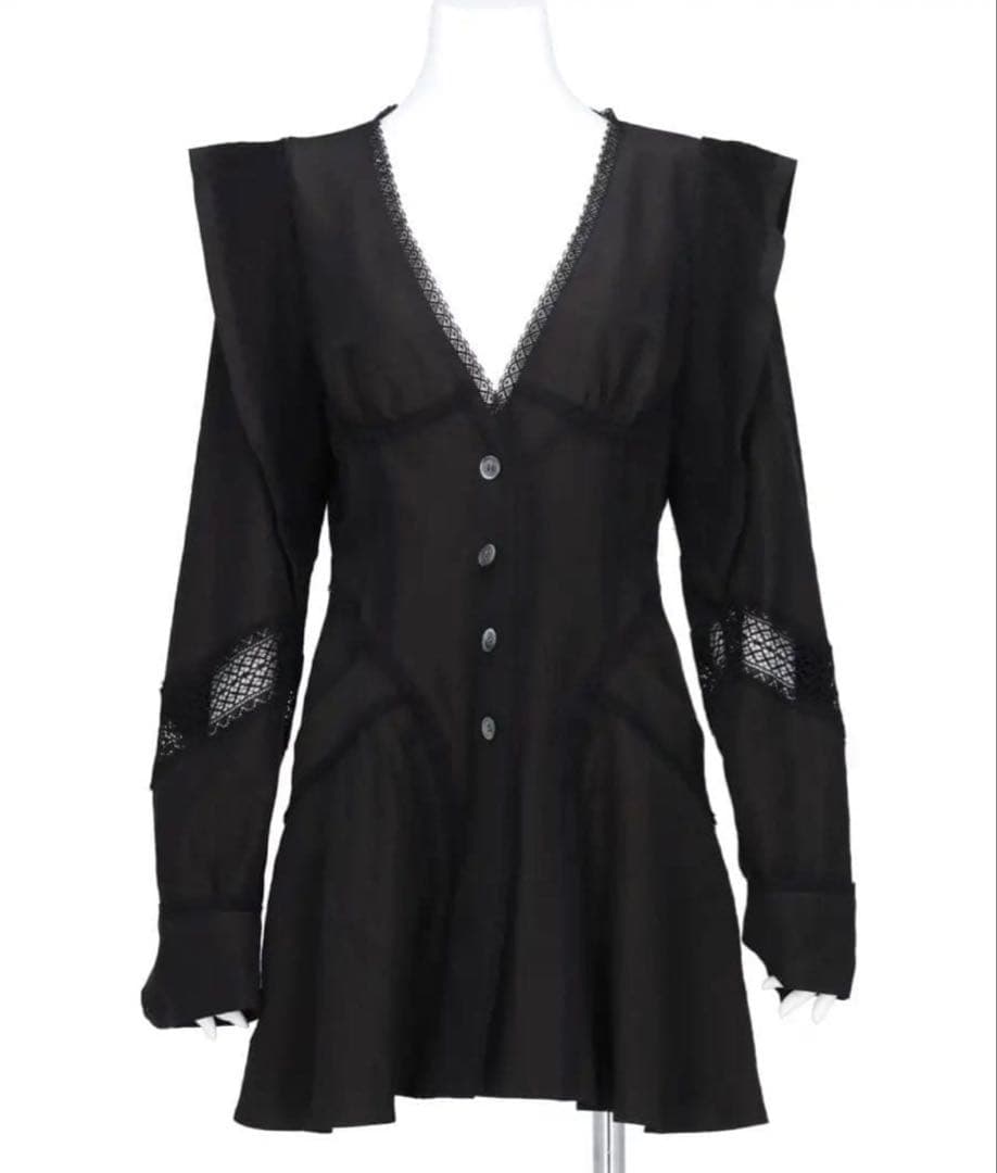 【本田翼さん着用】FETICO 25SS LACE-PANELEDJACKET