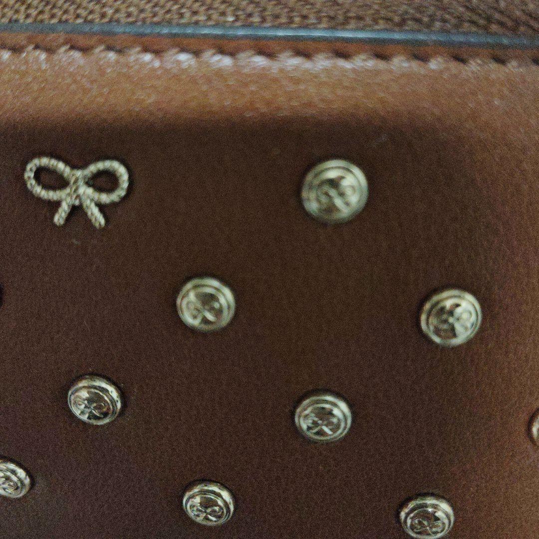 値下げ中！【未使用】アニヤハインドマーチ　ブラウン スタッズ　ケース