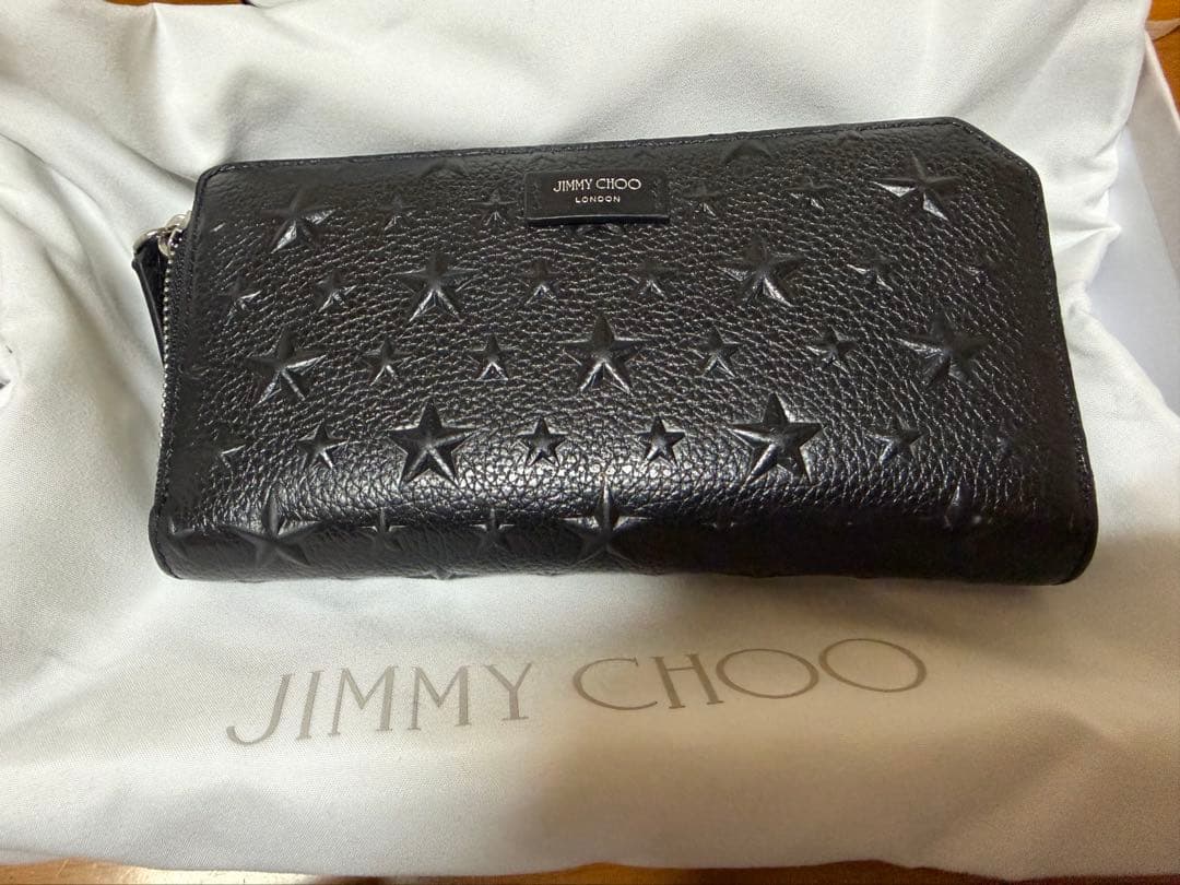 即発送！JIMMY CHOO CARNABY/S ブラック 長財布
