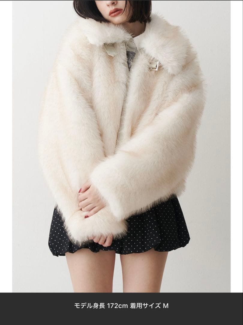 【Maya】jouetie ベルトミドルファーコート