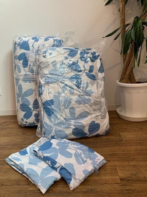 百合子☆シングル布団6点セットを3セット厚み14cm♪〇B165